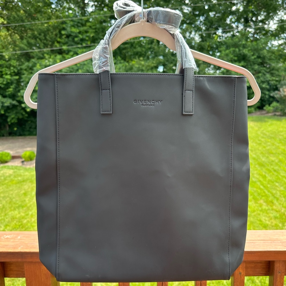 Givenchy Perfumes Black Tote Bag With Red Interior